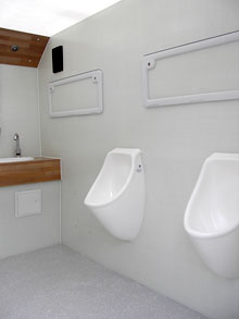 waterless urinal minimax white installed